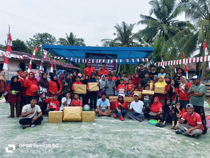 Semarak Kemerdekaan, Warga Ponder RT 03 Bagan Melibur Gelar Jalan Sehat dan Permainan Rakyat