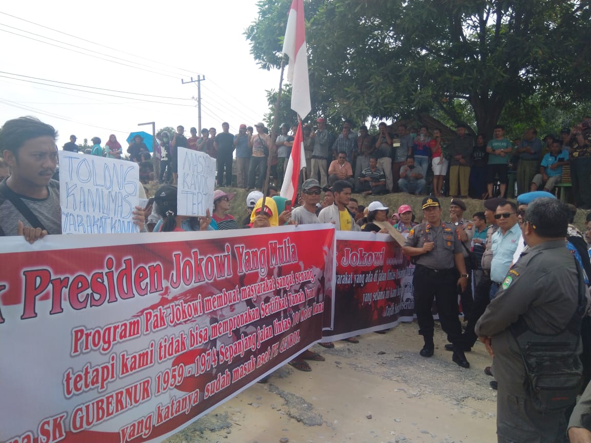 Ratusan Massa di Kandis Gelar Aksi Damai Terkait Polemik SK Gubernur Riau Tahun 1959