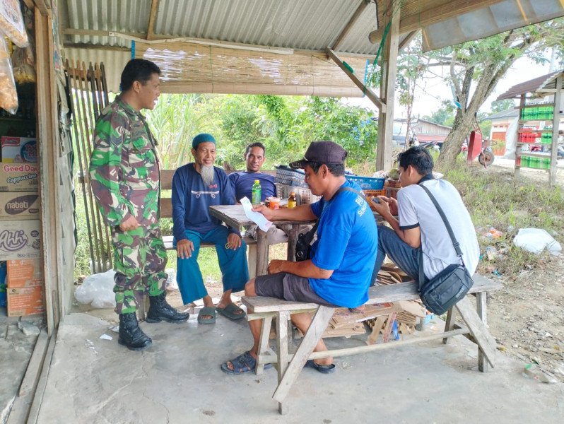 Babinsa Koramil 03/Minas Gelar Komunikasi Sosial Kesehatan di Desa Sungai Selodang