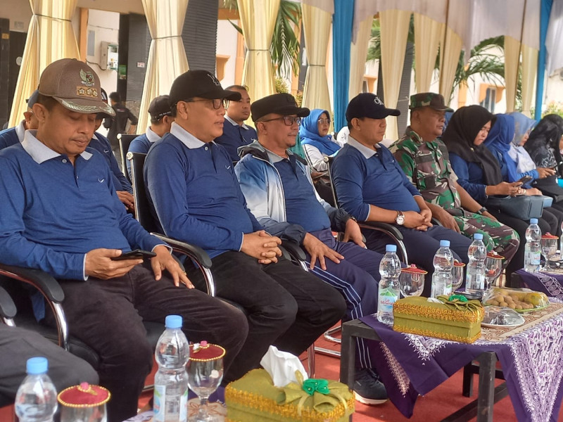 Danramil Perawang Hadiri Kegiatan PORSENI PGRI Tingkat Kabupaten Siak di Kecamatan Tualang