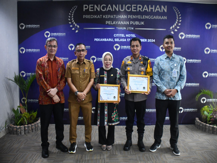 Predikat Kepatuhan Penyelenggaraan Pelayanan Publik Tahun 2024 Dari Ombudsman, Kampar Raih Nilai 94.44 Poin Masuk Zona Hijau dan Kategori A
