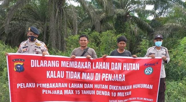 Selain Berpatroli Polsek Teluk Meranti Sebarkan Maklumat Kapolda Riau