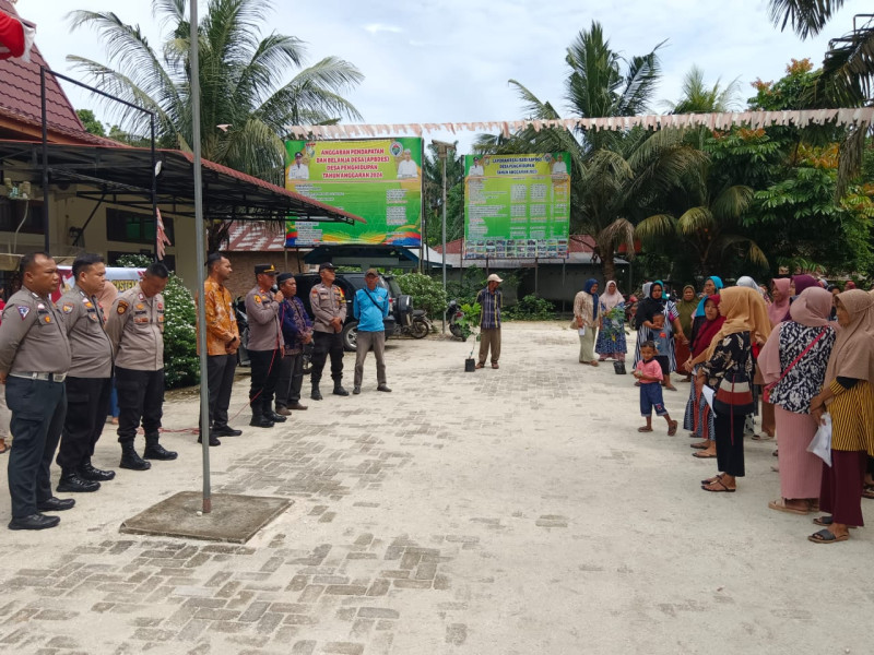 Kapolsek Kampar Kiri Hilir Silaturahmi dan Koordinasi dalam Rangka Cooling System Himbauan Netralitas Perangkat Desa di Pilkada