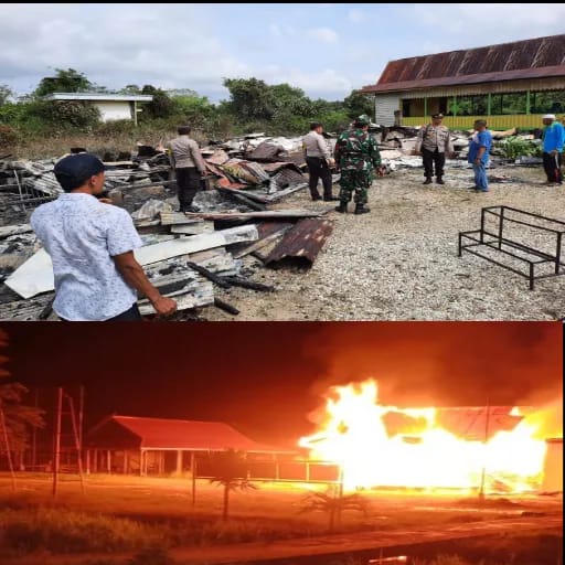 Musibah Selasa Subuh, Kantor Desa & BUMDes Kuala Tolam Hangus Terbakar