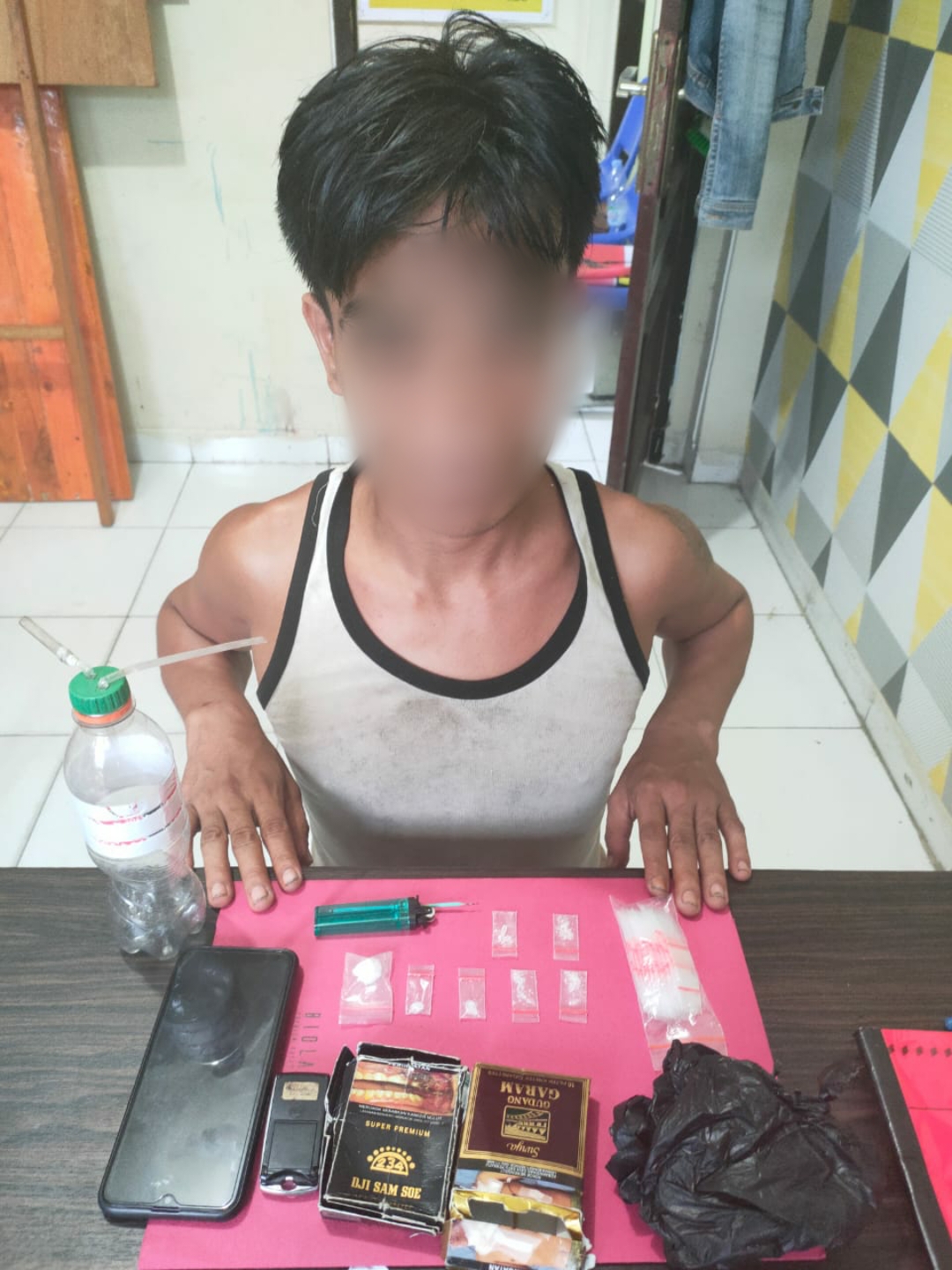 Sat Narkoba Polres Siak Tangkap Seorang Pengedar Sabu di Kecamatan Tualang