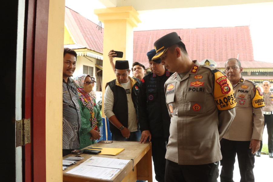 Rapat Pleno Tingkat Kecamatan Dimulai Hari Ini, Kapolres Inhu dan Tim Pamatwil Polda Riau Lakukan Monitoring