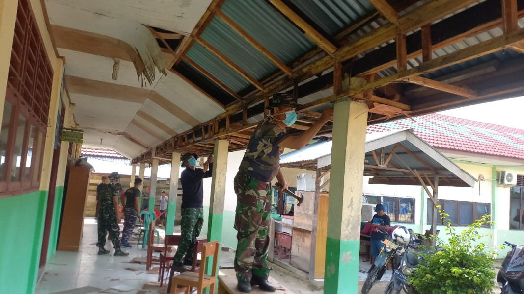 Kodim 0322/Siak Peduli, Renovasi Gereja dan Pesantren di Kecamatan Tualang Dalam Rangka HUT TNI ke-79