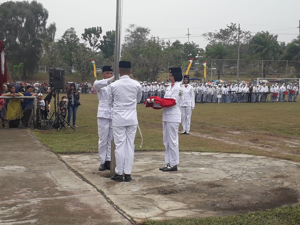 Pelaksanan Upacara HUT RI Ke-73 Di Minas Berlangsung Hikmat Dan Meriah