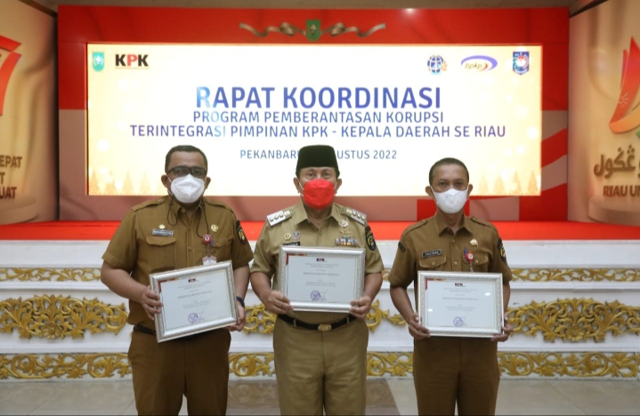 H. Sukiman Hadiri Rakor PPKT Bersama Pimpinan KPK RI Kepala Daerah Se-provinsi Riau 