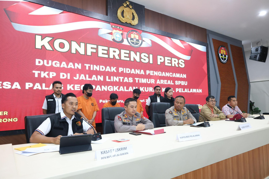 Press Release TP Pengancaman di SPBU Palas Pangkalan Kuras Pelalawan