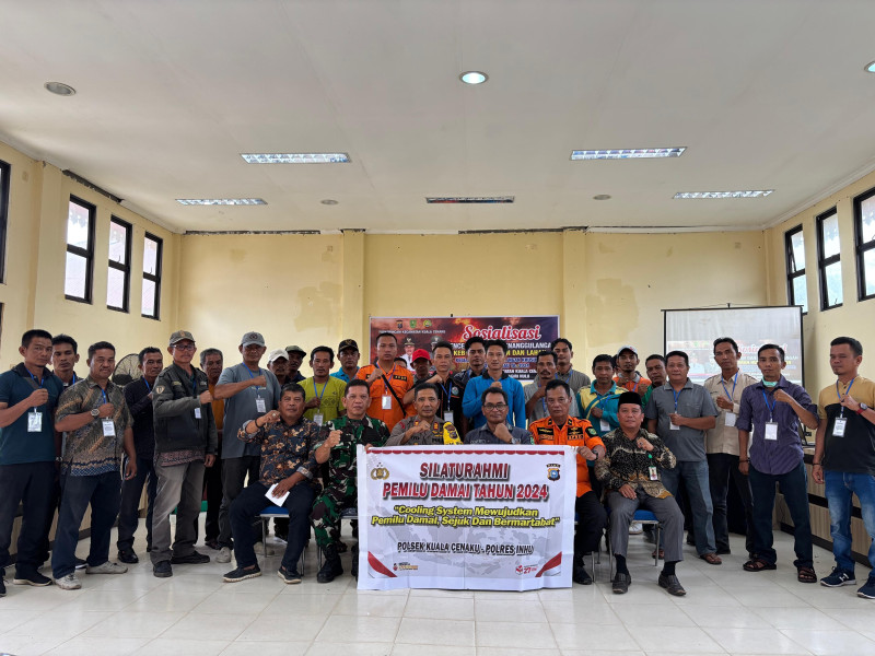 Sosialisasi Larangan Karhutla, Polsek Kuala Cenaku Ingatkan Gunakan Hak Pilih