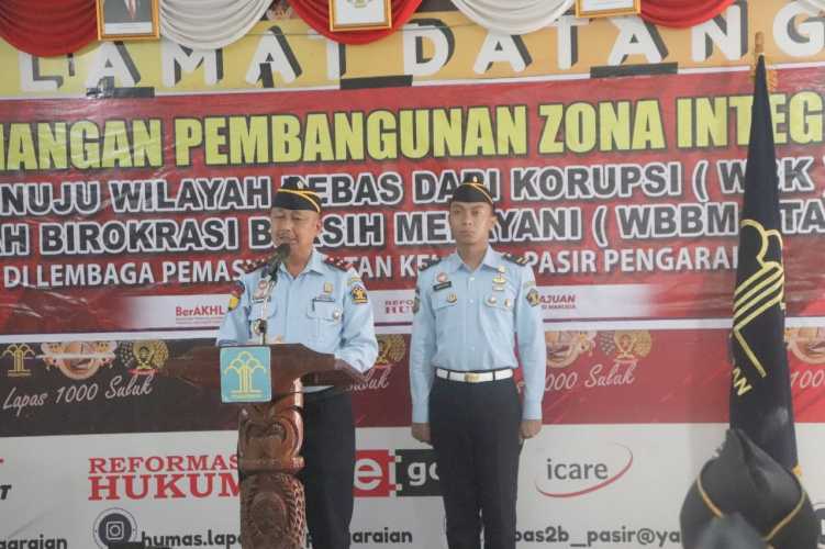 Lapas Pasir Pengairan Lakukan Pencanangan Zona Integritas Wbk dan Wbbm