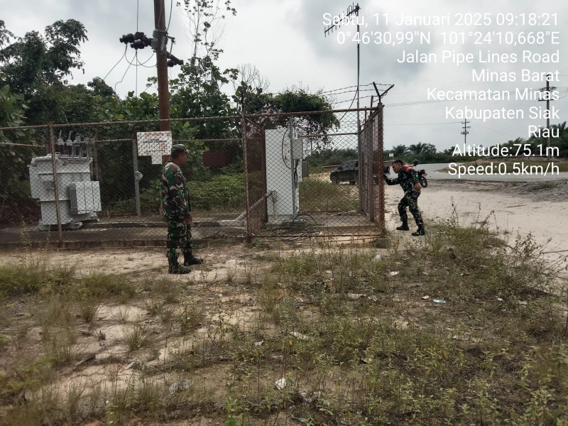 Penguatan Binter SKK Migas, Babinsa Koramil 03/Minas Patroli Intensif Jaga Keamanan OVN