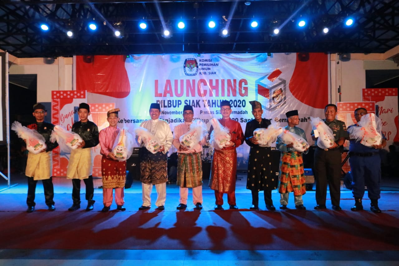 KPU Siak Launching Pilkada 2020, Kenalkan Logo Maskot & Jingel