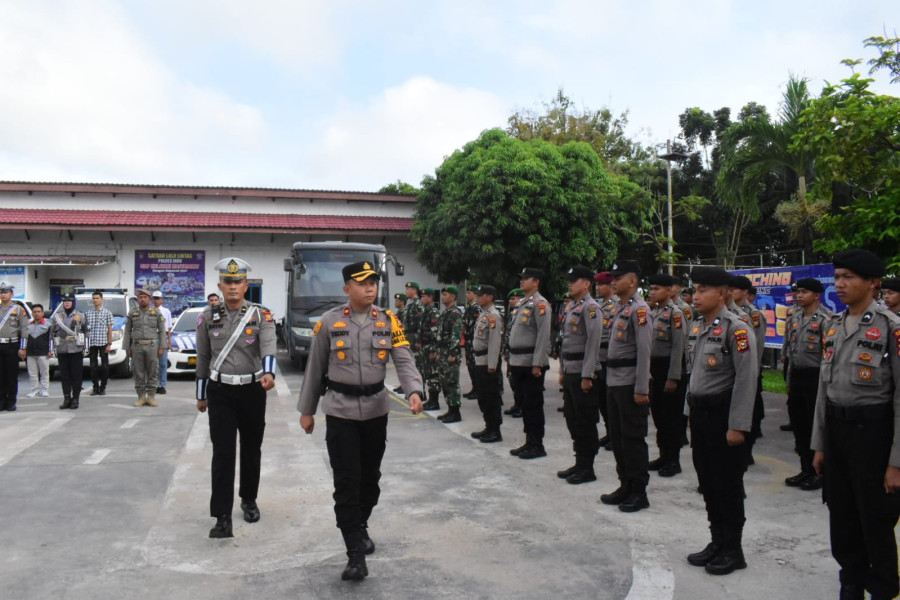 Operasi Keselamatan LK 2024 Dimulai, Polres Inhu Laksanakan Apel Gelar Pasukan