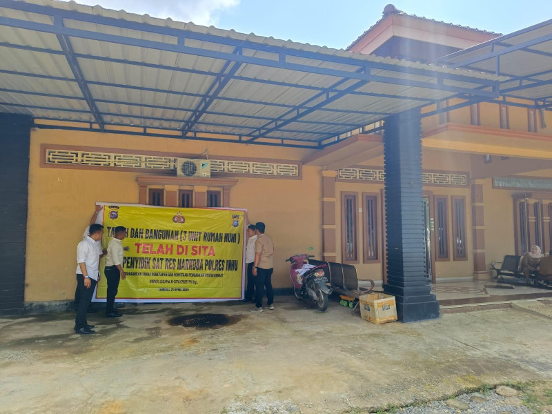 Giliran Rumah Mewah Mak Gadi Disita Polres Inhu dan Gandeng Bapenda Inhu Tentukan Nilai Aset