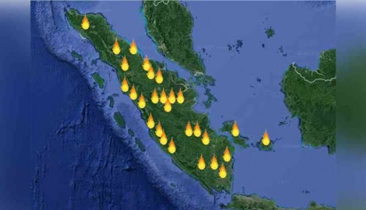 Satelit BMKG Deteksi Ada 30 Titik Hotspot Di Riau
