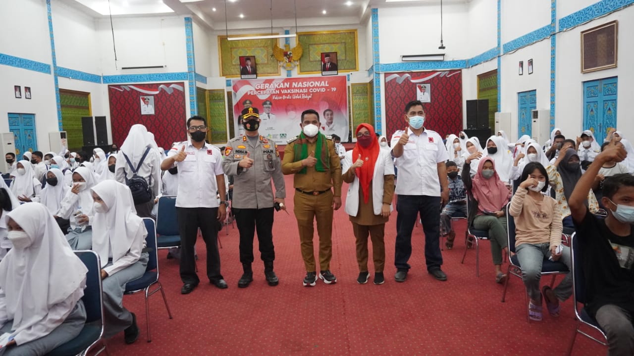 Projo Kabupaten Pelalawan Sukses Gelar Vaksinasi  500 Dosis