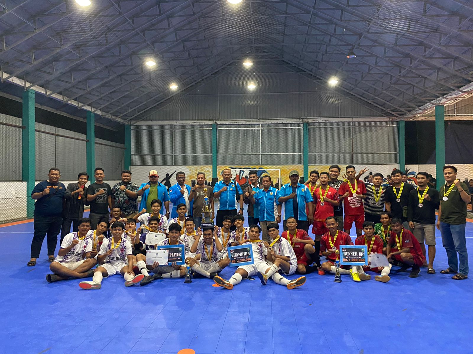 PK KNPI Kecamatan Kandis bersama IKLA Kecamatan Kandis Sukses Gelar Iven Liga Futsal 2022