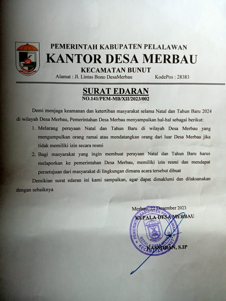 Kades di Kabupaten Pelalawan Ini Terbitkan Surat Kebencian, Ketua KNPI Riau: Segera Tangkap!