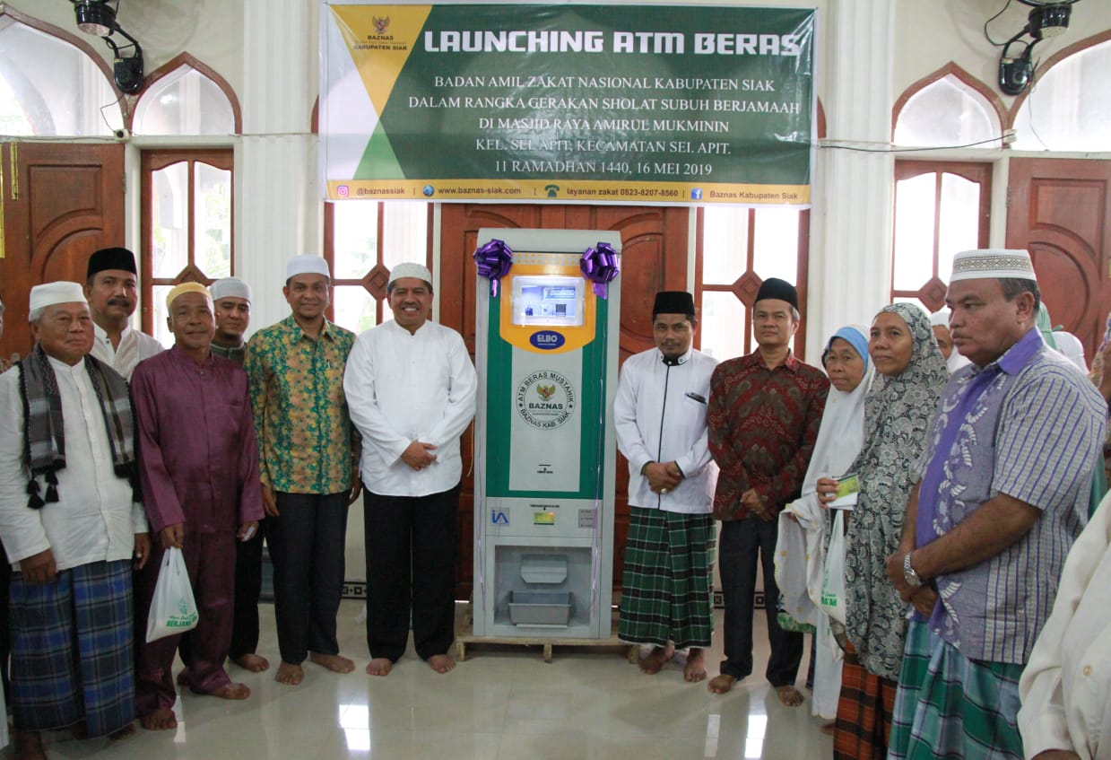 Launching ATM Beras ke Tujuh, Alfedri Ketuk Hati Masyarakat Membayar Zakat