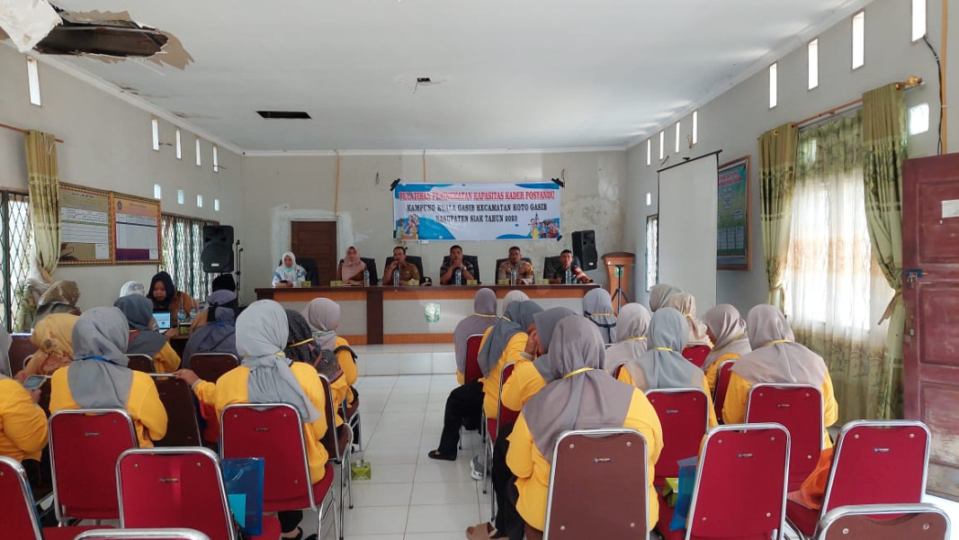 Babinsa Koramil 04/Perawang Hadiri Giat Pelatihan Peningkatan Kapasitas Kader Posyandu di Kampung Kuala Gasib