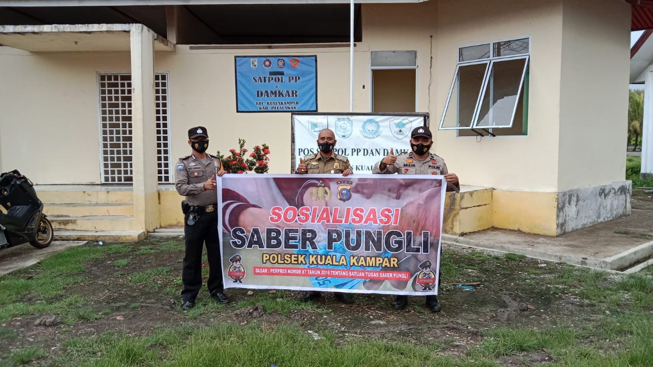 Polsek Kuala Kampar Sosialisasi Saber Pungli Sasar Kantor Satpol PP Kecamatan