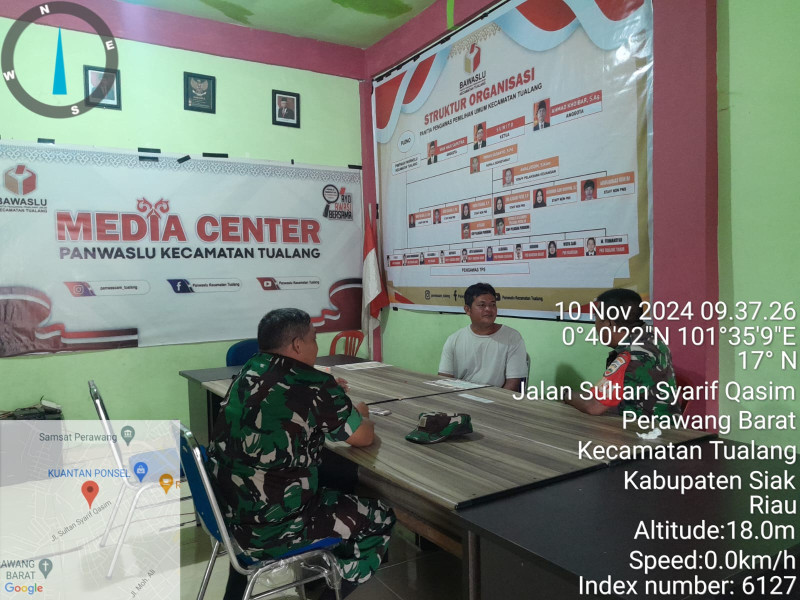 Koramil 04/Perawang Patroli Amankan Pilkada 2024 di Kecamatan Tualang