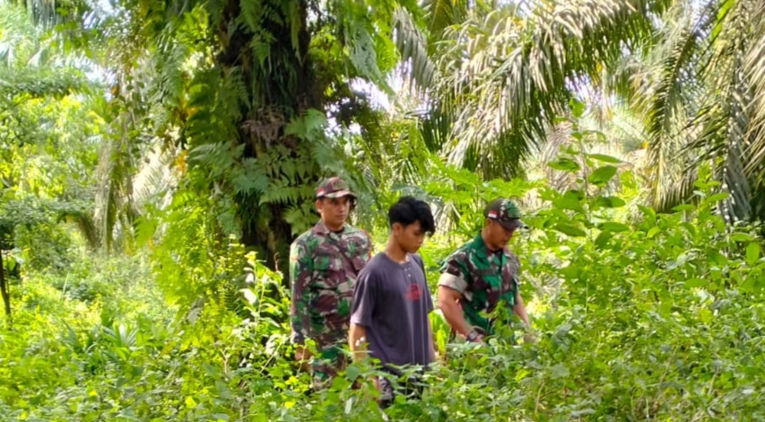 Serka Gopardin Lakukan Giat Penanggulangan Karhutla & Lakukan Patroli di Kampung Mandiangin 