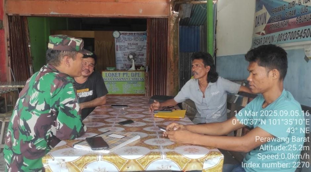 Koramil 04/Perawang Selalu Aktif Sosialisasi Kesehatan & Kebersihan Lingkungan di Kampung Perawang Barat