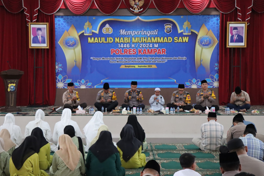 Peringati Maulid Nabi Muhammad SAW 1446 H /2024 M, Ini Pesan Kapolres Kampar