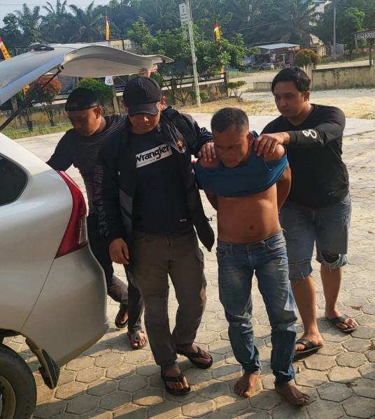 Polsek Langgam Tangkap Dua Bandar Narkoba Sabu dan Ganja di Subuh Dini Hari