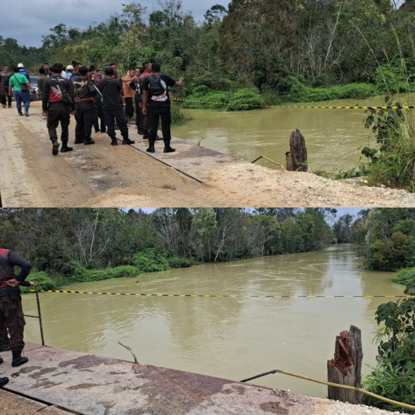 TRAGEDI DI HTI PELALAWAN: TRUK ANGKUTAN KARYAWAN MASUK SUNGAI, 3 BALITA TEWAS, 13 SELAMAT, 6 MASIH HILANG