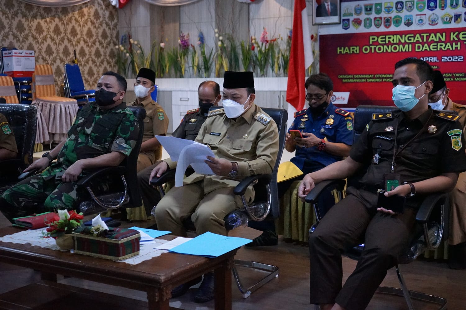 Hadapi Mudik dan Lebaran 1443 H,  Wabup Husni Rakor Bersama Gubernur Riau