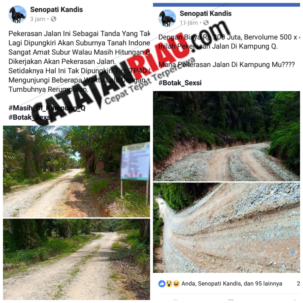 Netizen Heboh!!! Diduga Ada Pengerasan Jalan Fiktif Di Kampung Bekalar (Kandis)