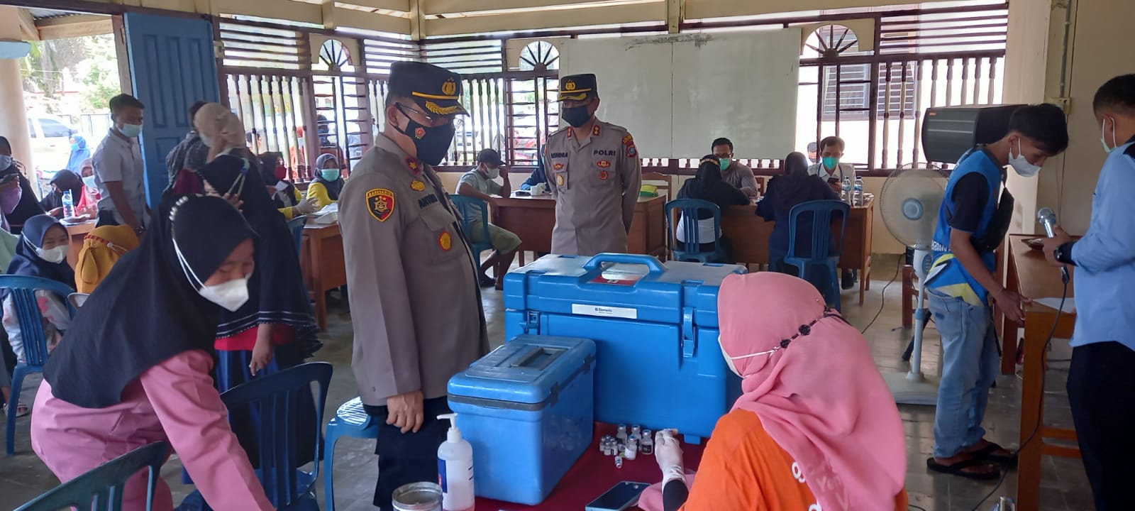Kapolres Kuansing Kunjungi Sejumlah Desa & Kecamatan Pantau Pelaksanaan Vaksinasi Covid-19