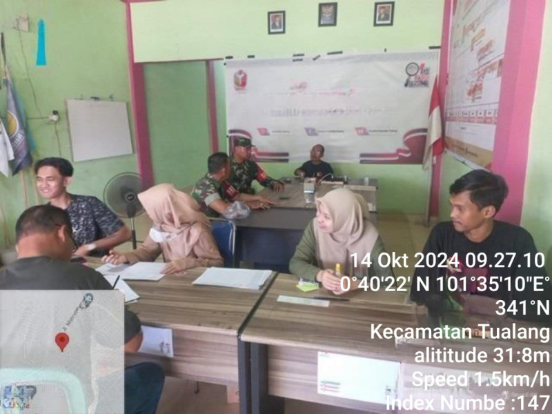 Jaga Kamtibmas Selama Pilkada di Tualang & Koto Gasib, Patroli Rutin Selalu Dilakukan Koramil 04/Perawang