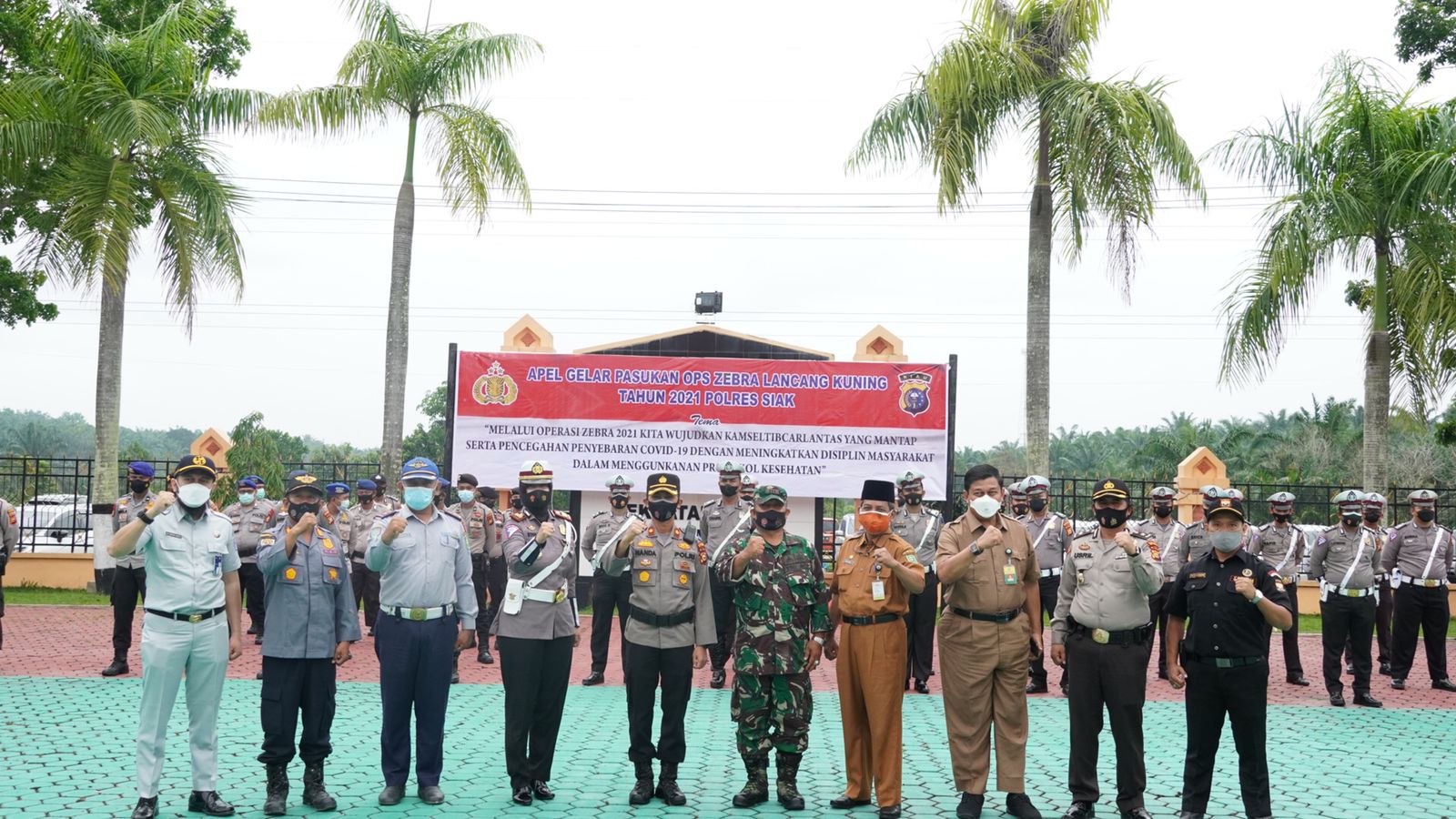 Polres Siak Laksanakan Apel Gelar Pasukan Ops Zebra Lancang Kuning 2021