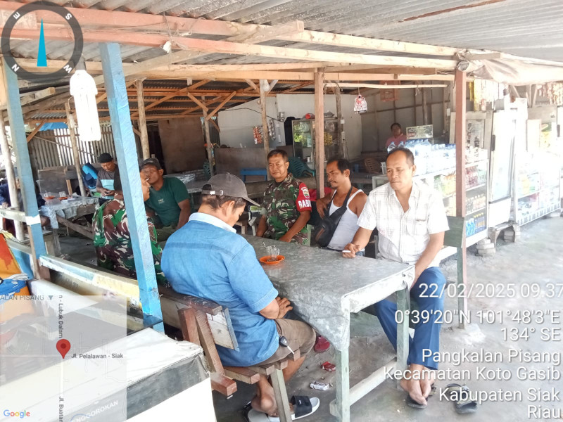 Babinsa Koramil 04/Perawang Aktif Sosialisasi Kesehatan dan Kebersihan Lingkungan Kepada Masyarakat Pangkalan Pisang -