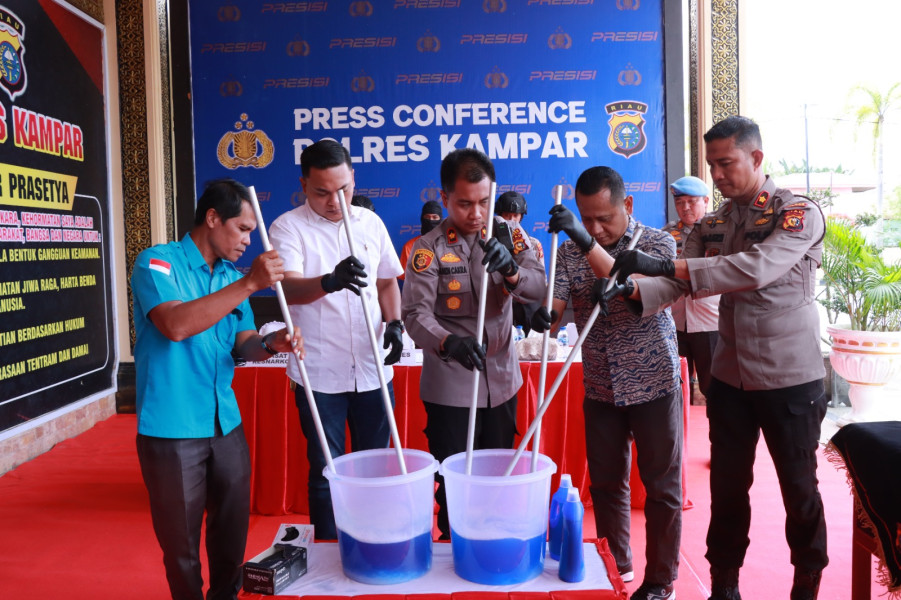 Polres  Kampar  Musnahkan  3,4  Kg  Sabu  dan  181  Pil  Ekstasi,  Ajak  Masyarakat Bersama-sama  Memberantas  Narkoba