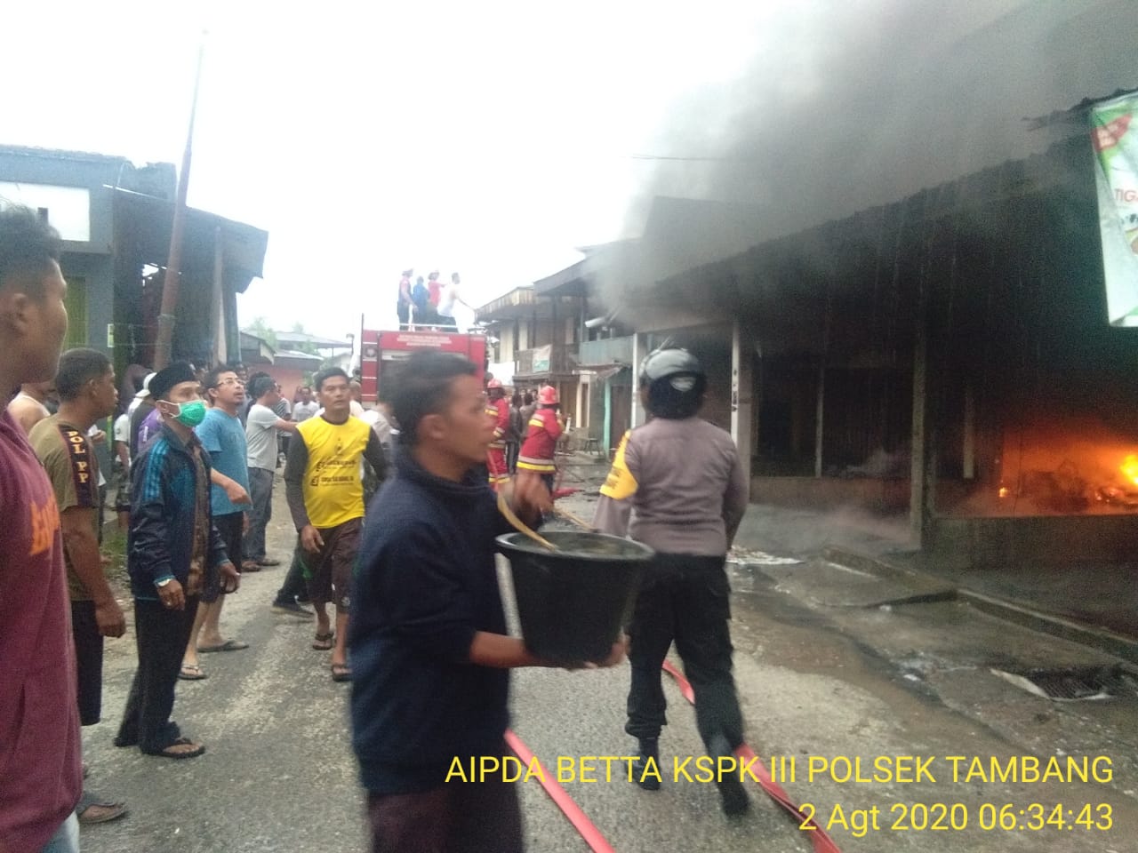 Kebakaran 3 Ruko di Pasar Danau Bingkuang, Tak Ada Korban Jiwa Kerugian Mencapai Rp 1 M