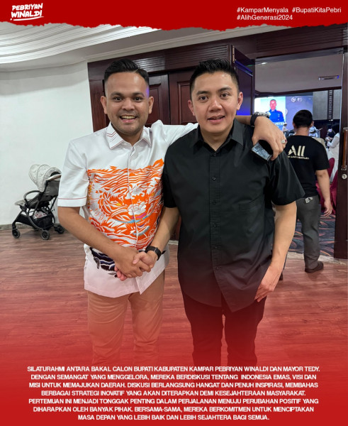 Pasca bertemu Ulama Besar Habib Lutfi Yahya, Kini Balon Bupati Kampar Pebri Winaldi disambut Hangat Oleh Ajudan Presiden Mayor Teddy Indra Wijaya