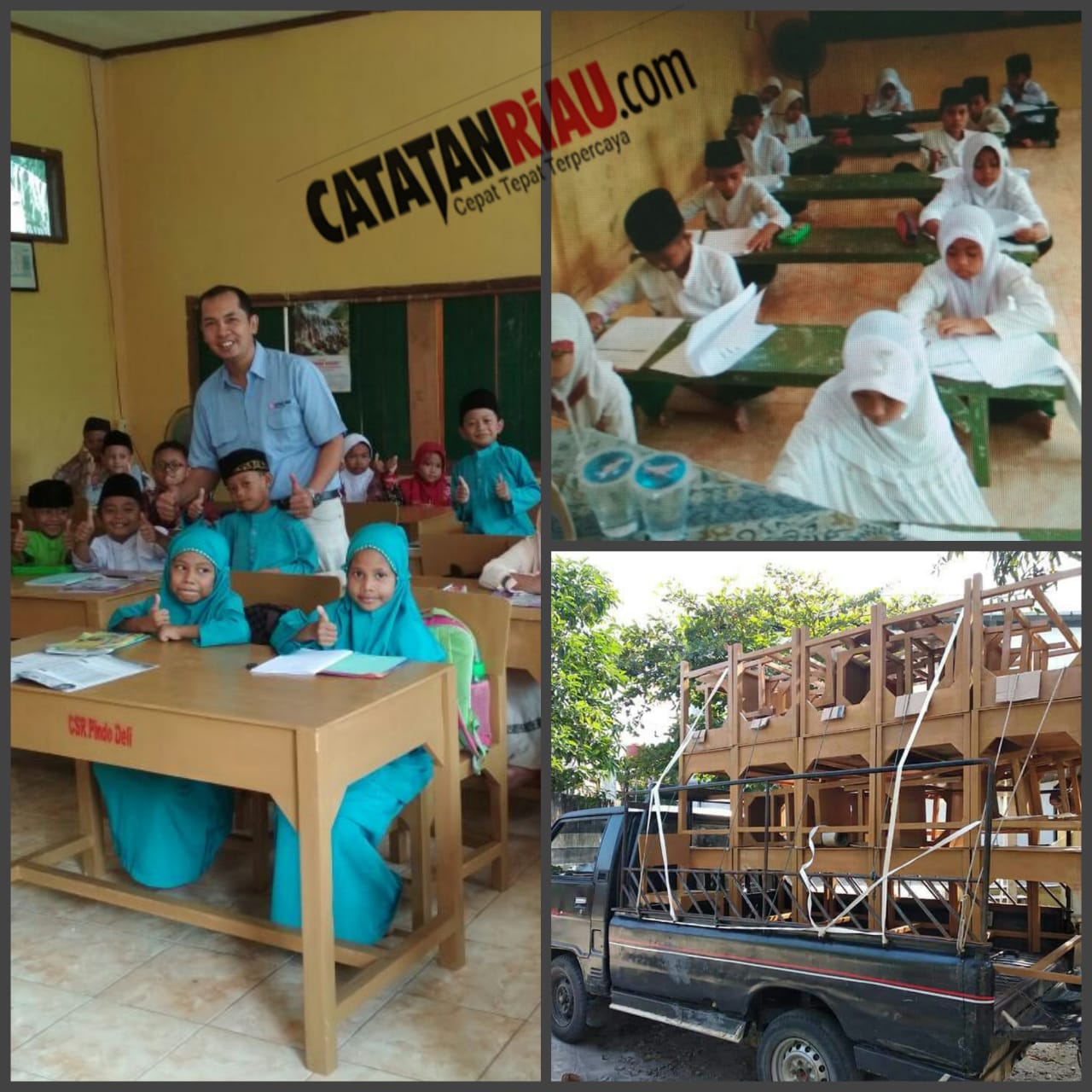 PT.Pindo Deli Serahkan Bantuan  Meja Dan Kursi Belajar Untuk PDTA Nur Ikhsan Di Perawang
