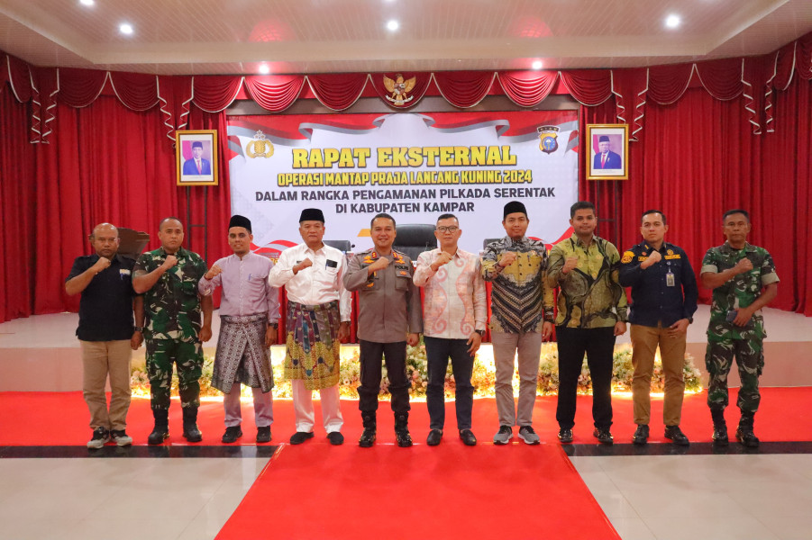 AKBP Ronald Sumaja Pimpin Rapat Eksternal Operasi Mantap Praja Lancang Kuning 2024