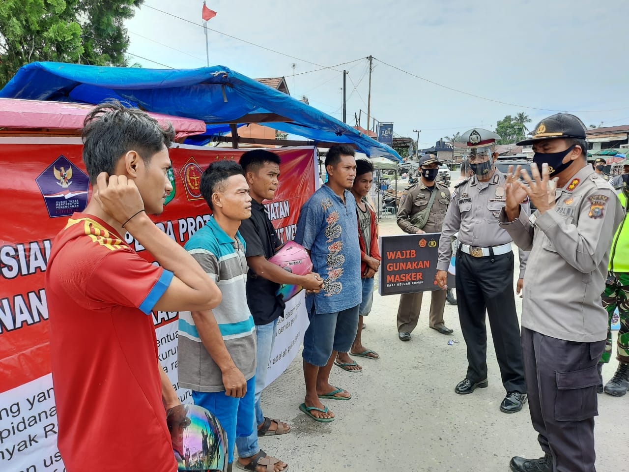 AKBP Birma Pimpin  Giat Ops Yustisi di Minas, Sejumlah Warga Masih Ditemui Tak Pakai Masker