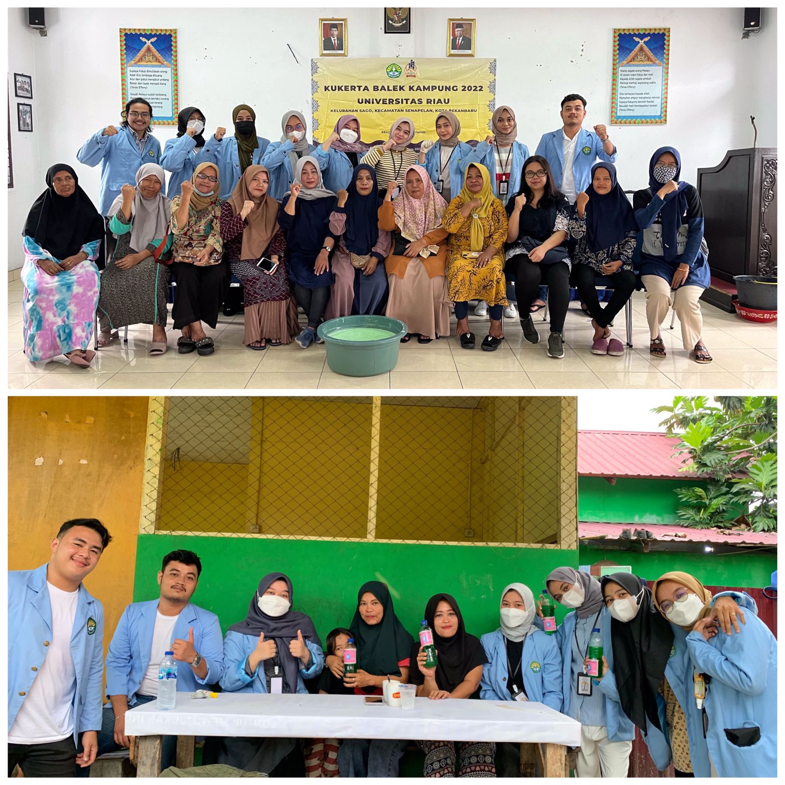 Mahasiswa Kukerta Kelurahan Sago UNRI 2022 Laksanakan Sosialisasi Pembuatan Sabun Cuci Piring