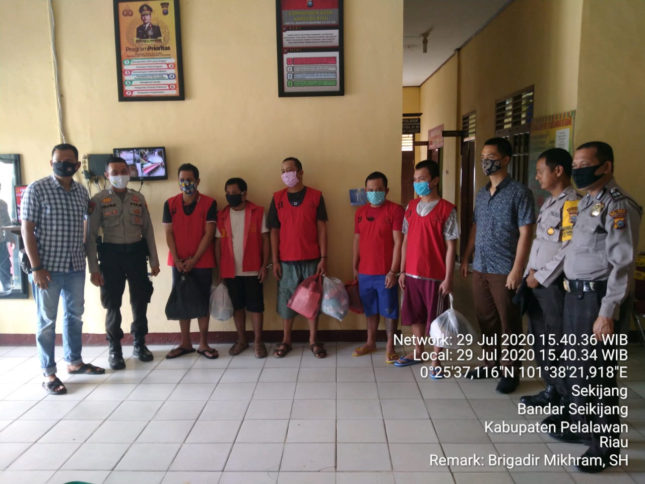 5 Tahanan Kejari Pelalawan  Dipindah Dari Polsek Bandar Sekijang ke Lapas Pekanbaru
