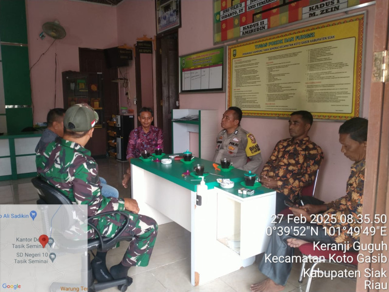 Babinsa Koramil 04/Perawang Aktif Sosialisasi Kesehatan dan Kebersihan Lingkungan di Kampung Tasik Seminai