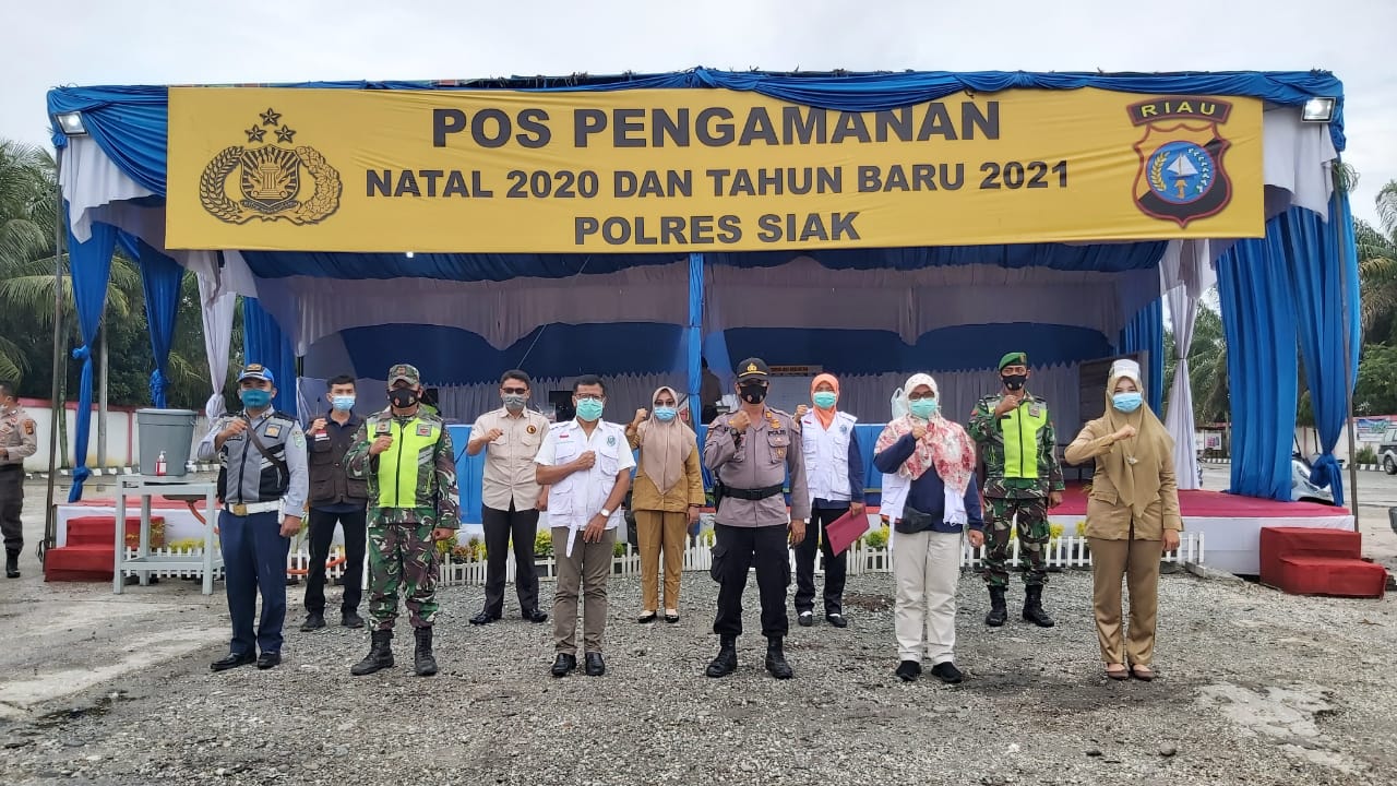 PLT Kapolsek Minas Pimpin Apel Personil Pos Lilin 2020 & Dampingi Tim Supervisi Dinkes Riau Meninjau