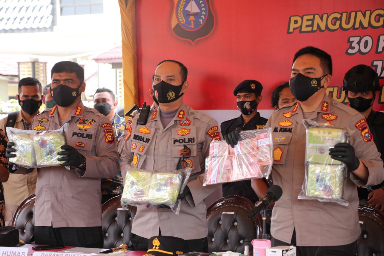 Berhasil Ungkap Narkoba 30 Kg Sabu, Kapolda Riau Datangi Mapolres Bengkalis